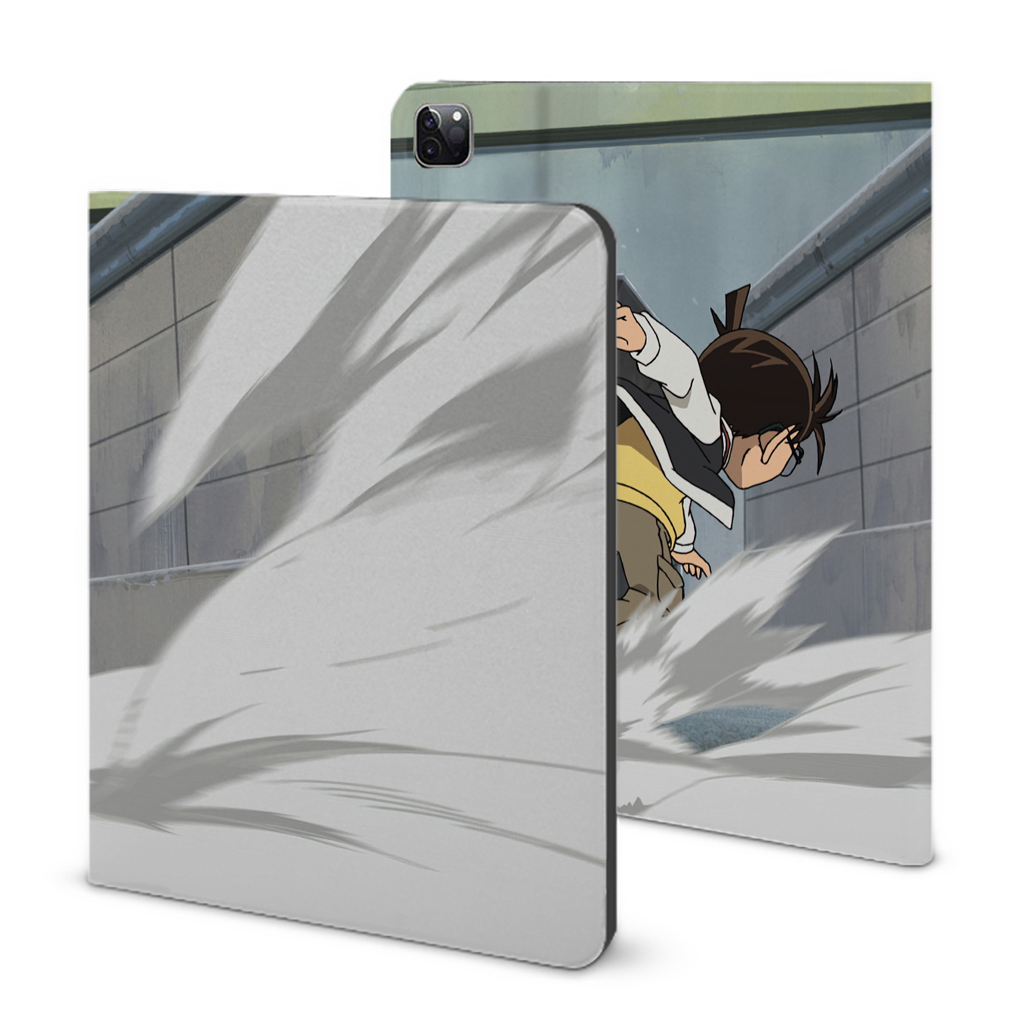 （画像用） 名探偵コナン Detective Conan IPad ケース ブック型 PUレザー TPU 耐衝撃 軽量 薄型 ペン収納なし 全面保護 IPad 各モデル対応